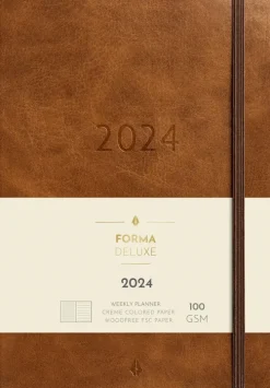 Burde Kalenteri 2024 Business Forma Deluxe Ruskea