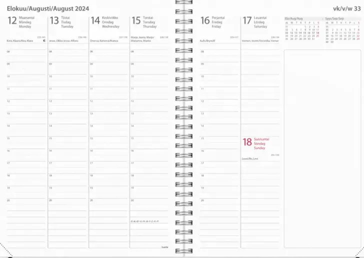 Burde Kalenteri 2024 Business 4 In 1