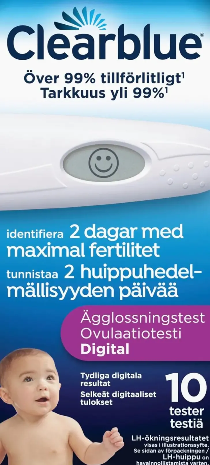 Clearblue 10Kpl Digital Ovulaatiotesti