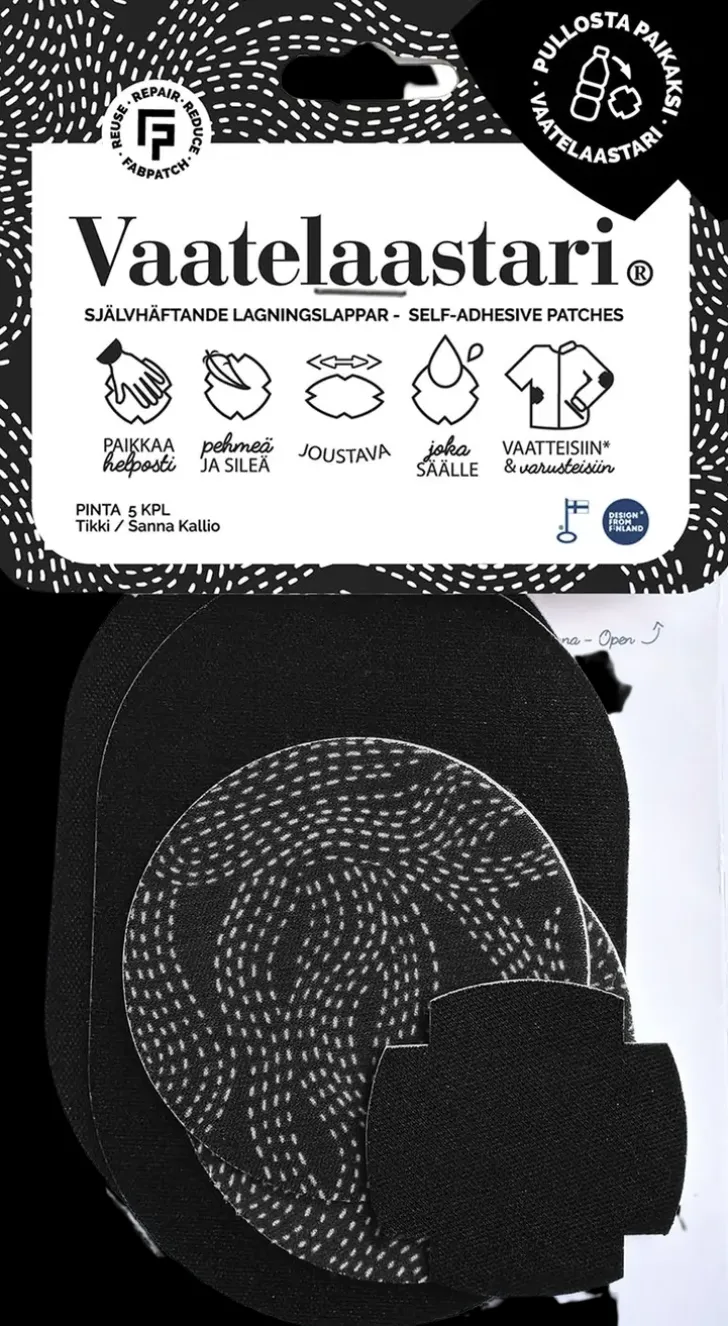 Fabpatch Vaatelaastari, Pinta - Helppo, Hankaamalla Kiinnittyva Tekstiilien Korjauspaikka