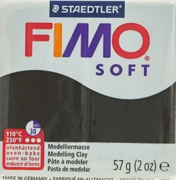 Fimo Soft Muovailumassa, Musta, 57G