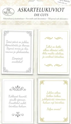 J.K. Primeco Askartelukuviot Toivotukset Kulta/Hopeafolio