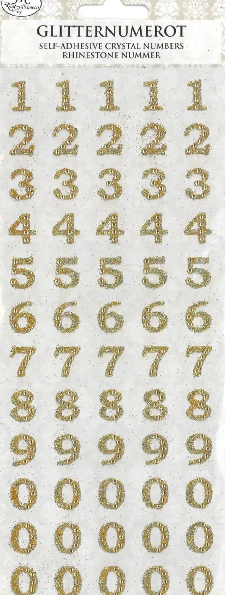 J.K. Primeco Glitternumerotarra Kulta