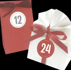 J.K. Primeco Joulukalenteritarra Numerot Punaharmaa 4 Ark