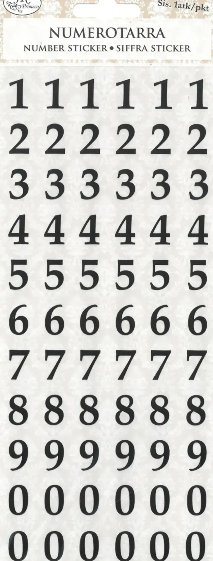 J.K. Primeco Numerotarra Pieni