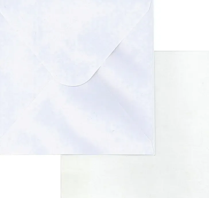 J.K. Primeco 2-Os. Korttipohja + Kirjekuori Nelio Helmiaisvalkoinen 5Kpl+5Kpl