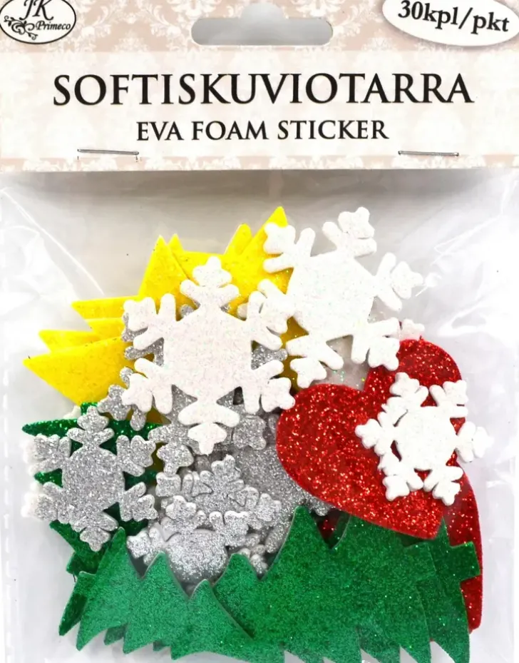J.K. Primeco Softiskuviotarra Joulu Glitter 30 Kpl