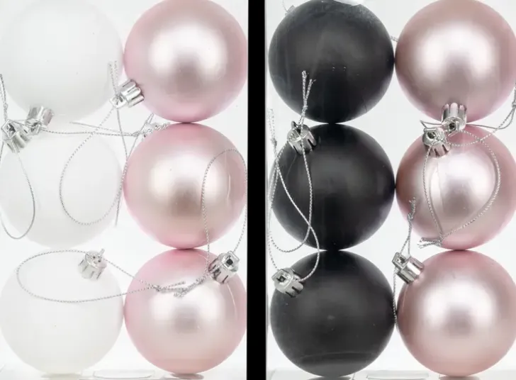 Joulupallo 6 Cm Matta 6 Kpl