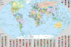 Kirjoitusalusta Maailman Kartta 590X390 Mm