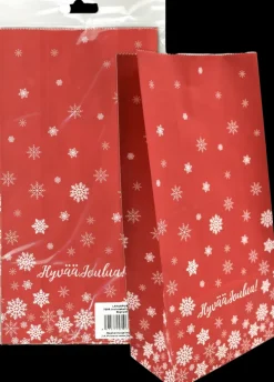 Lahjapussi Jouluteksti Punainen 5Kpl/Pkt