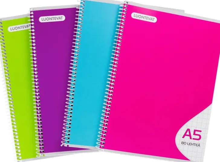 Luontevat Color Kierrevihko A5 7X7Mm Ruudutus 80 Lehtea