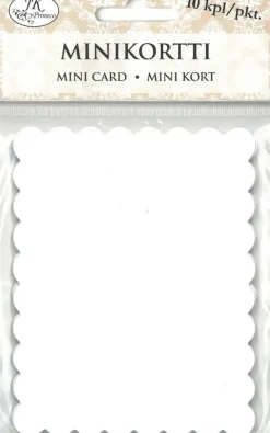 Minikortti Aaltoreuna Valkoinen 10Kpl/Pkt