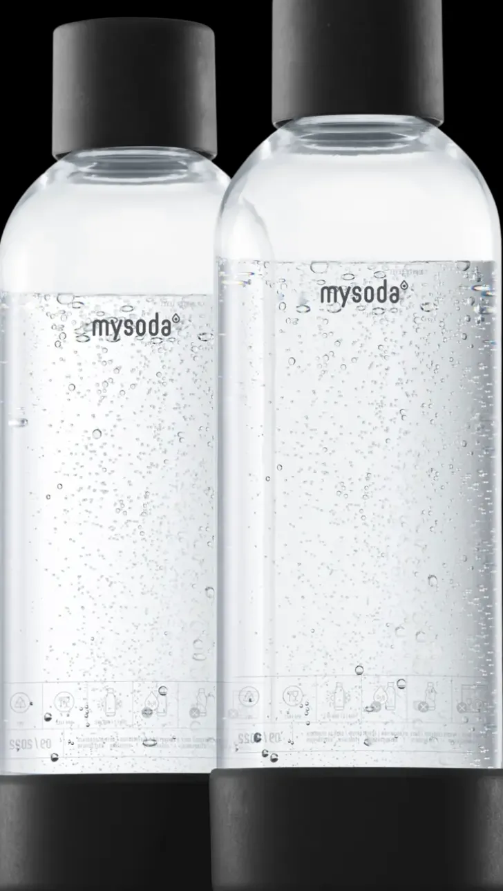 Mysoda Black 1L Juomapullo 2-Pack