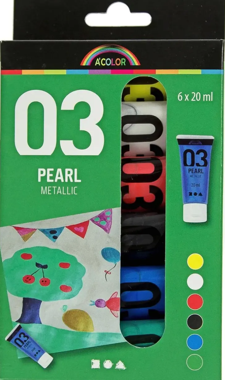 Nellen A-Color Akryylimaalilajitelma 6X20Ml