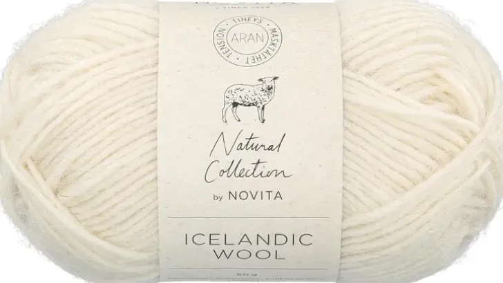 Novita Icelandic Wool 50G Luonnonvalkoinen 010