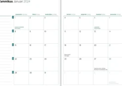 Poytakalenteri Color A5, Vihrea