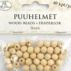 Puuhelmet Natur 8Mm 40Kpl/Pkt