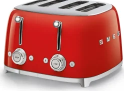 Smeg Tsf03Rdeu 4-Viipaleen Leivanpaahdin Punainen