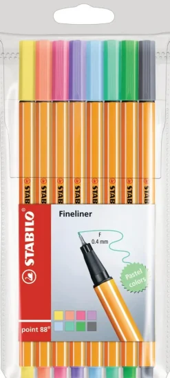Stabilo Tussikyna Point 88 Fineliner Pastellilajitelma 8 Varia