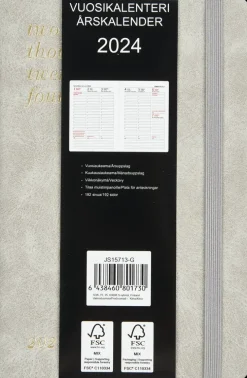 Taskukalenteri A6 Harmaa