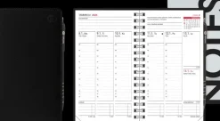 Taskukalenteri Leader Musta 2024