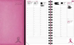 Taskukalenteri Roosa Nauha 2024 Pinkki