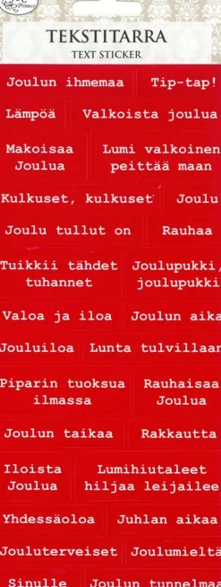 Tekstitarra Joulusanonnat Punainen